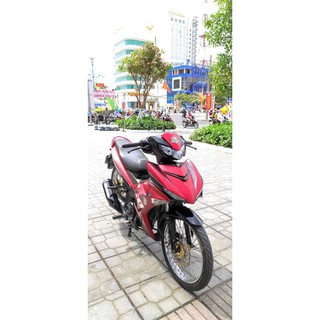 tem exciter 150 đỏ đen crom