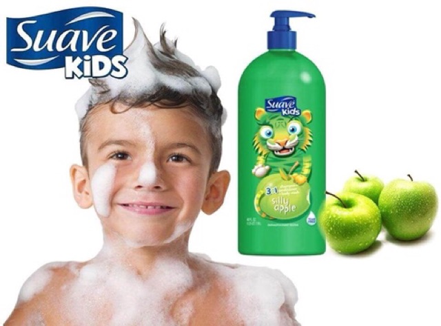 SỮA TẮM GỘI SUAVE KIDS 3 IN 1 532ml cho bé yêu hàng chuẩn USA