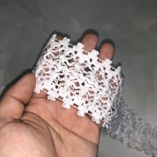 1 mét ren chỉ thưa bản rộng 6f trắng hàng công ty