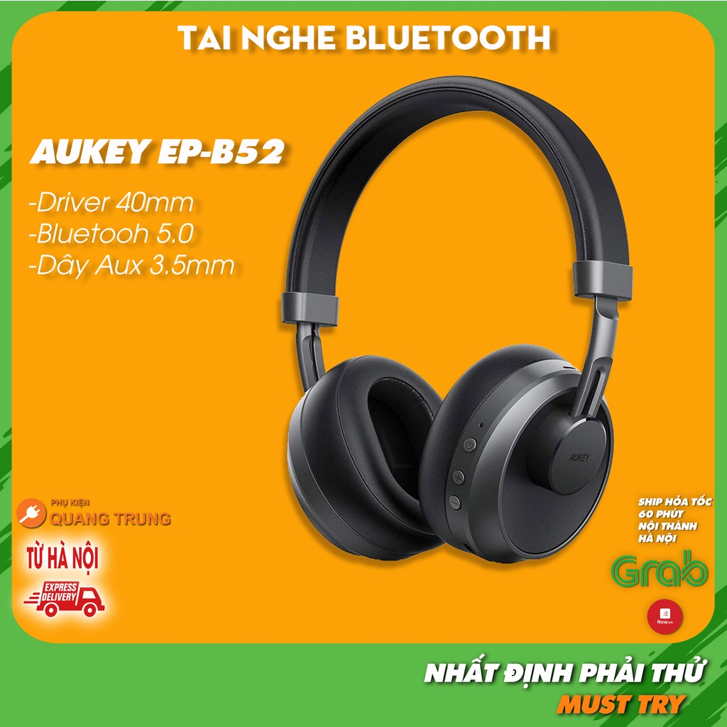 Tai nghe bluetooth Aukey Ep-B52, headphone bluetooth 5.0
