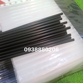 Ống hút nhựa đen trà sữa, Ống hút trân châu, Sinh tố, Cafe - bịch 500g