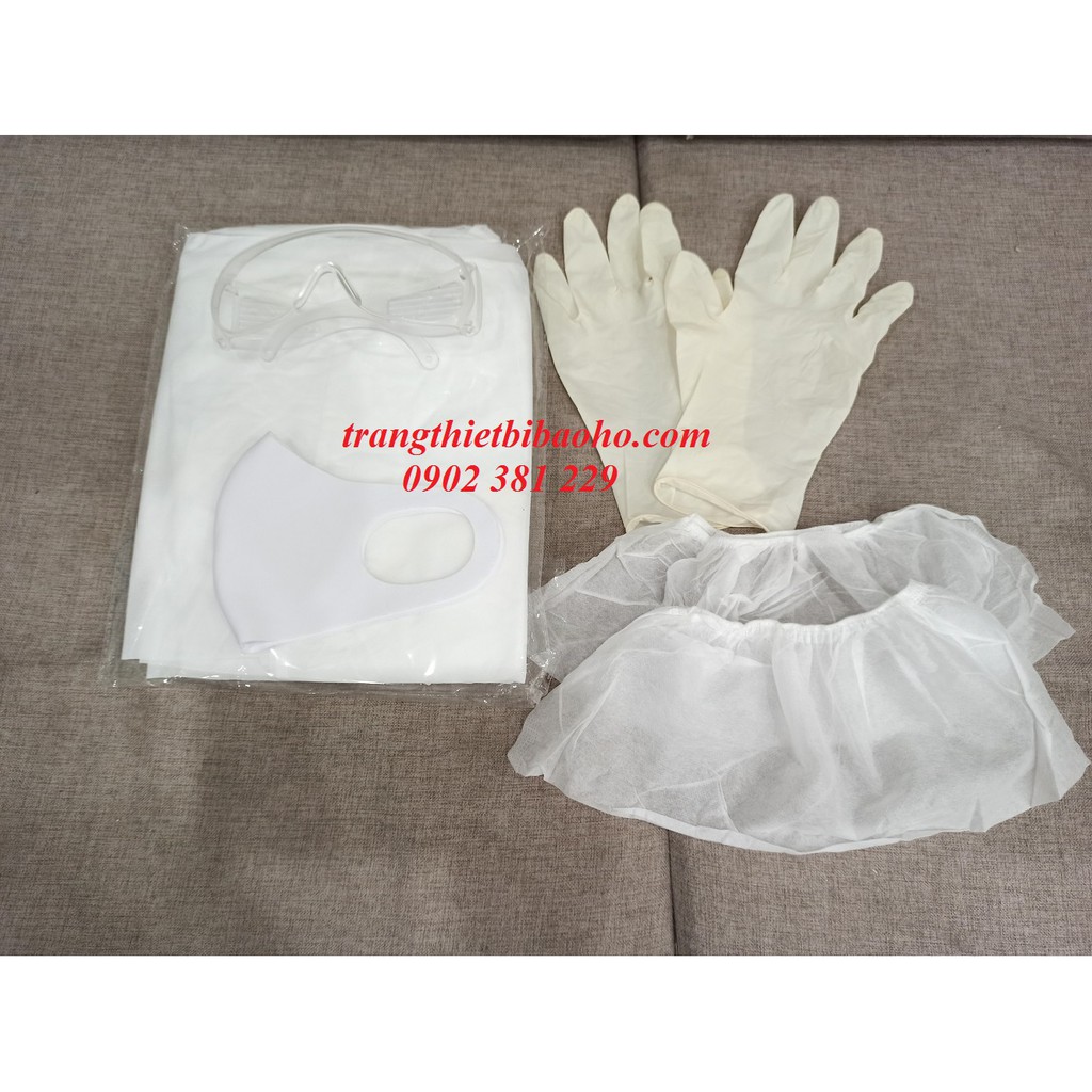 KHUYẾN MÃI - Combo 5 món quần áo bảo hộ vải không dệt - hình thật