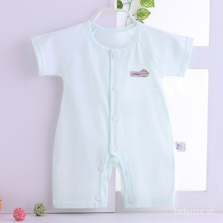 Bộ Áo Liền Quần Cotton Ngắn Tay Cho Bé