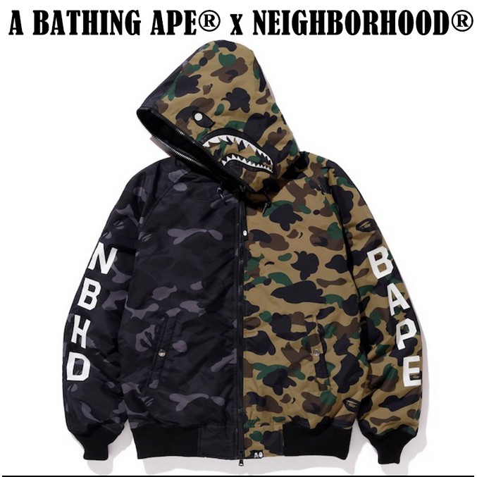 2021 New Autumn/Winter Bape NBHD Camouflage Hoodie Sweater Men Women down jacket
