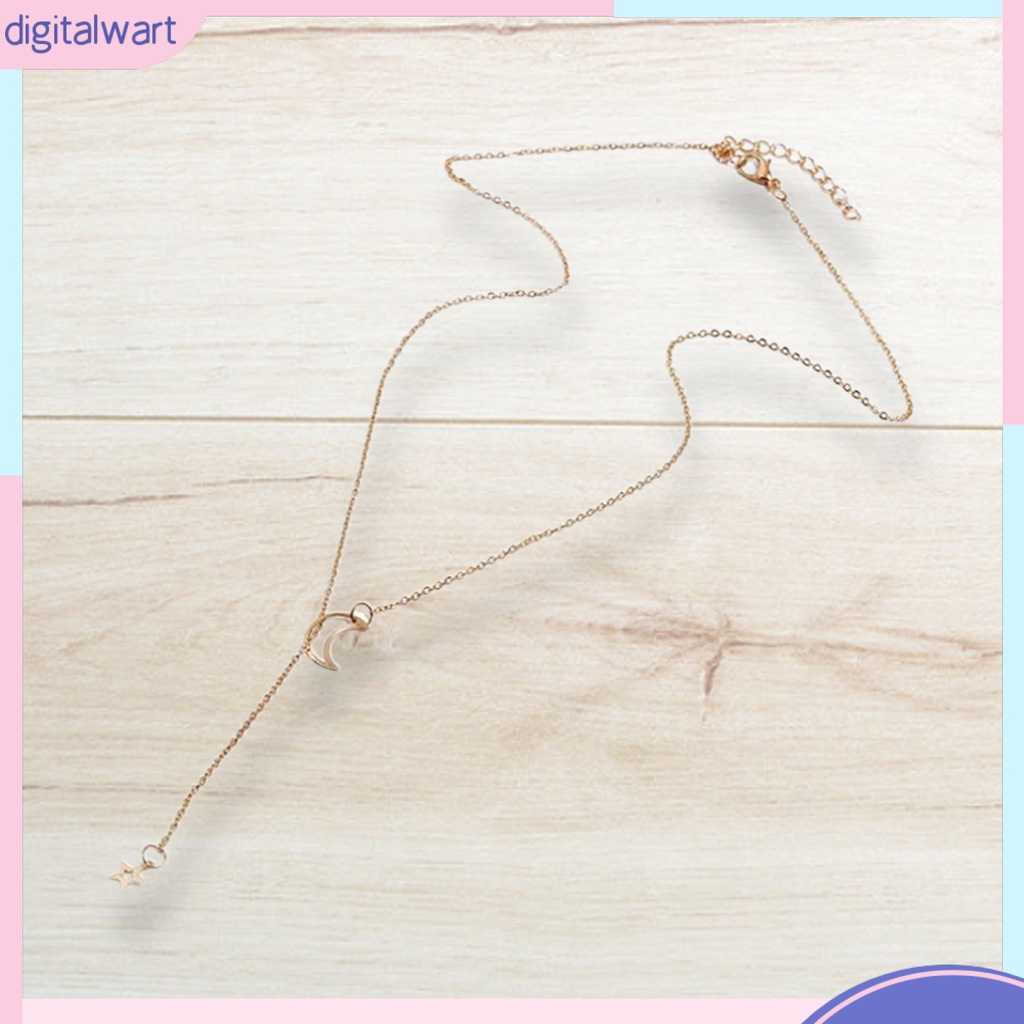 Dây Chuyền Hợp Kim Hình Mặt Trăng Và Ngôi Sao Xinh Xắn Cho Nữ