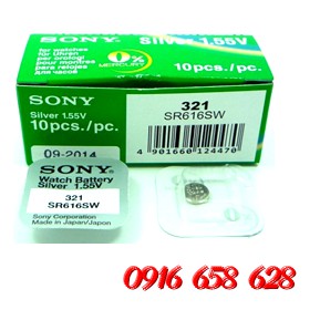 Viên pin đồng hồ 616 Sony - Pin SR616SW-321 Sony vỉ 1 viên