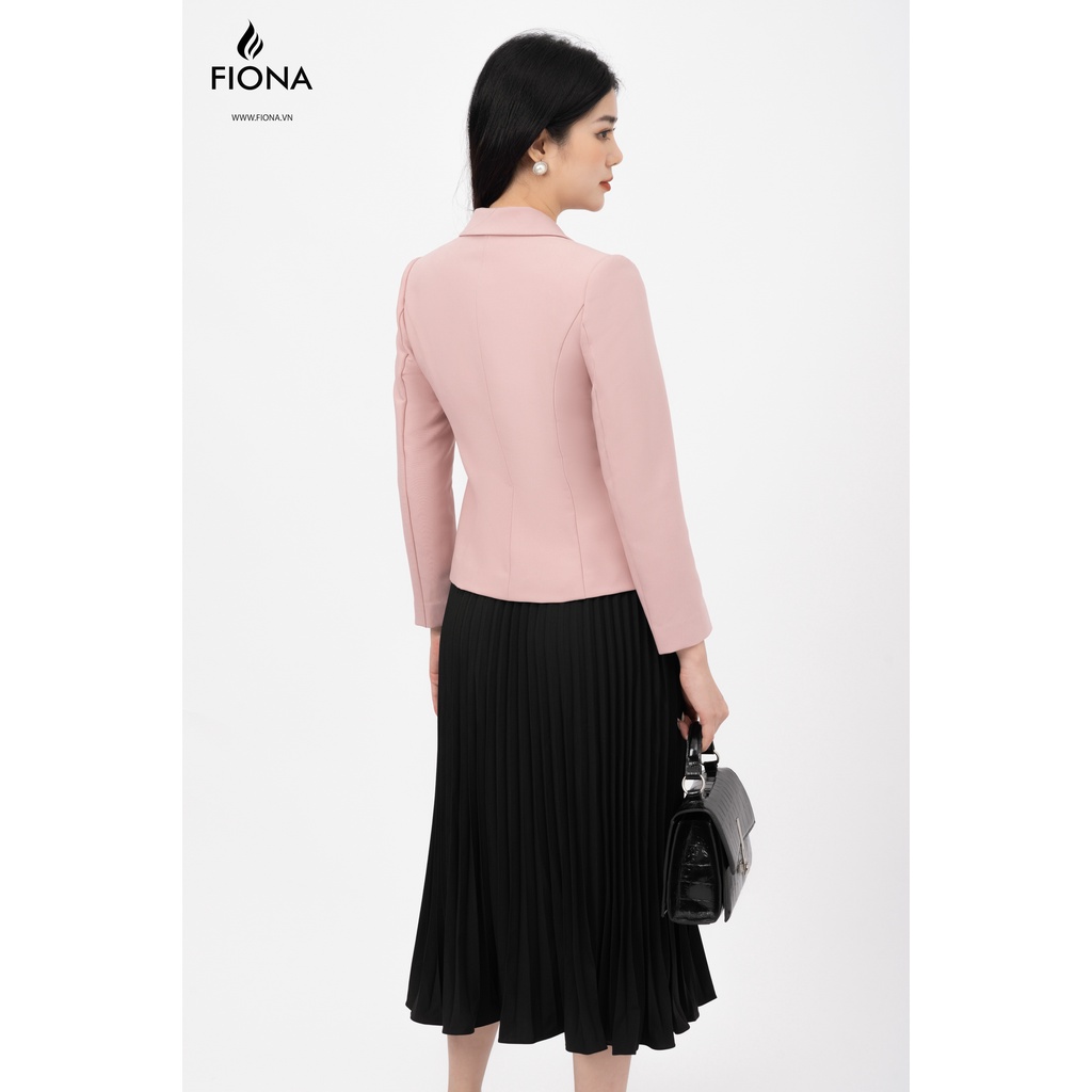 Áo vest dáng ôm tay dài đường cắt túi 2 bên cách điệu FIONA F651433