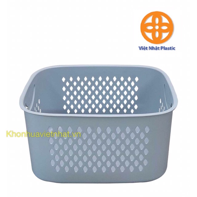 Giỏ nhựa đựng quần áo, giỏ đựng đồ đa năng có quai xách Việt Nhật .Giỏ đựng quần áo caro.