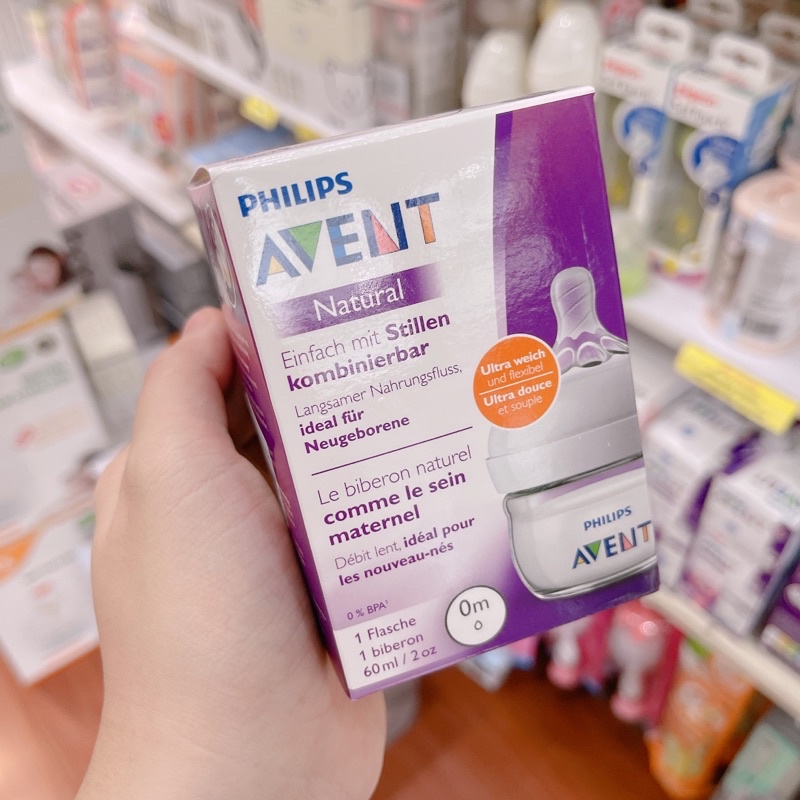 Bình sữa Phillip Avent Natural 60ml- 125ml - 260ml Chính Hãng