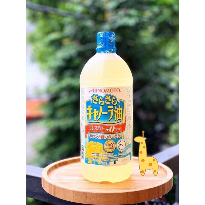 Dầu Ăn Hoa Cải Ajinomoto 1000ml Hàng Nhật Nội Địa Chiết Xuất Nguyên Chất Hoa Cải Nhật 1 Lít Cho Bé Ăn Dặm