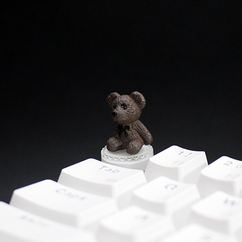 Keycap lẻ hình Gấu Teddy nhỏ siêu dễ thương( Keycap Artisan )