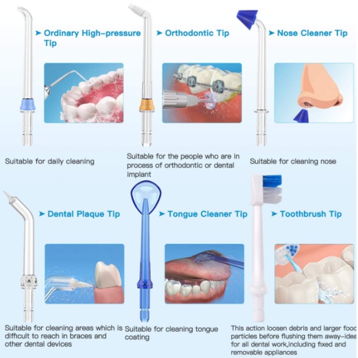 Máy tăm nước vệ sinh răng miệng thương hiệu cao cấp Unifeel HF-6 - Hàng Nhập Khẩu