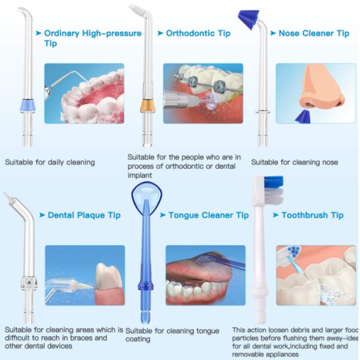 Máy tăm nước vệ sinh răng miệng thương hiệu cao cấp Unifeel HF-6 - Hàng Nhập Khẩu (Bảo hành 12 tháng)