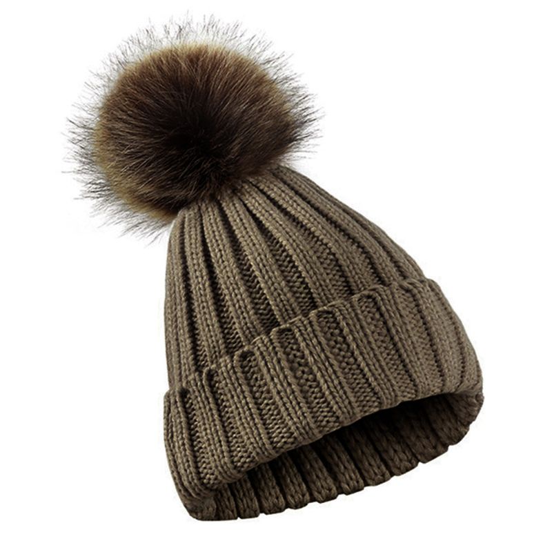 Mũ Len Beanie Màu Trơn Có Gân Thời Trang Mùa Đông Cho Nam Và Nữ