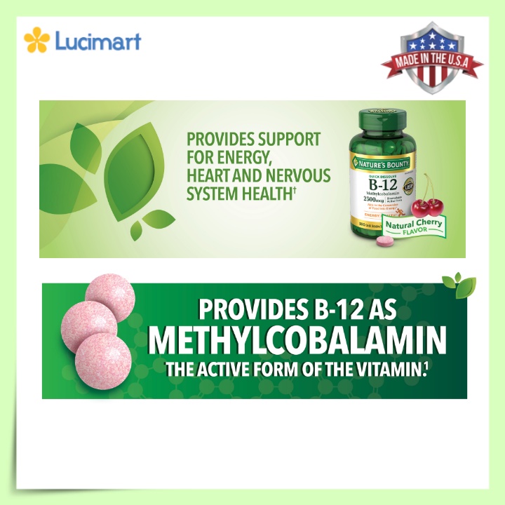Vitamin B-12 Nature’s Bounty viên hòa tan nhanh