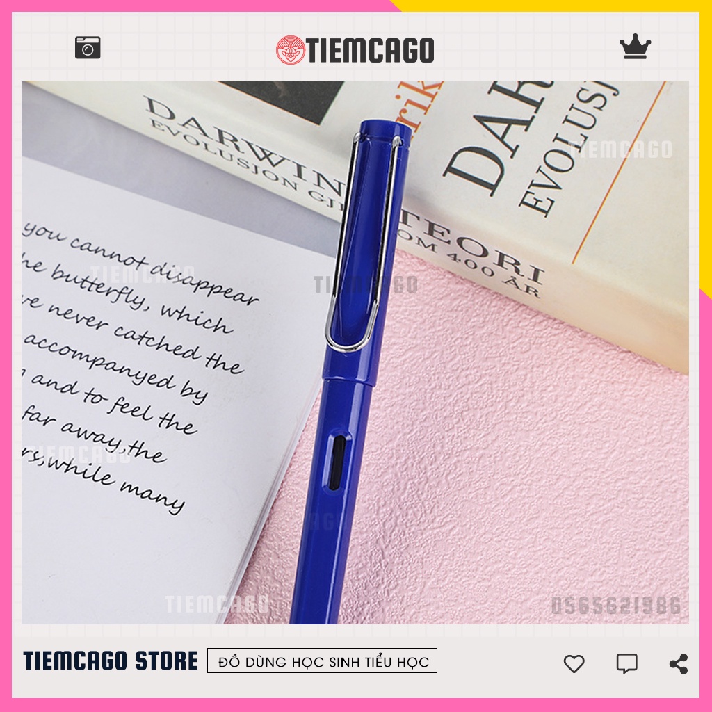 Bút máy luyện chữ đẹp nét thanh đậm ngòi trơn êm ái thân nhỏ cho bé học lớp 1 CG16