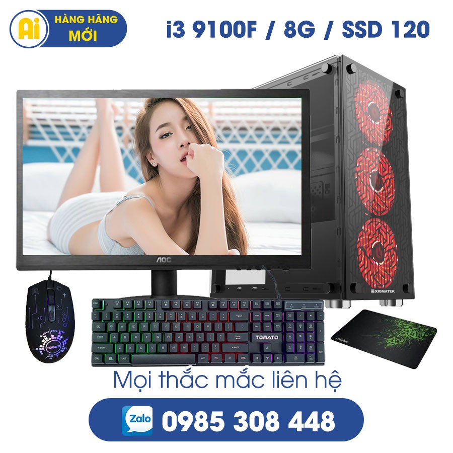 BỘ CASE MÁY TÍNH CHƠI GAME i3 9100F/ i5 3xxx/ i5 4xxx/ LoL, Fifa, Pugb,... Có Ảnh Thật / Chính hãng đã qua sử dụng