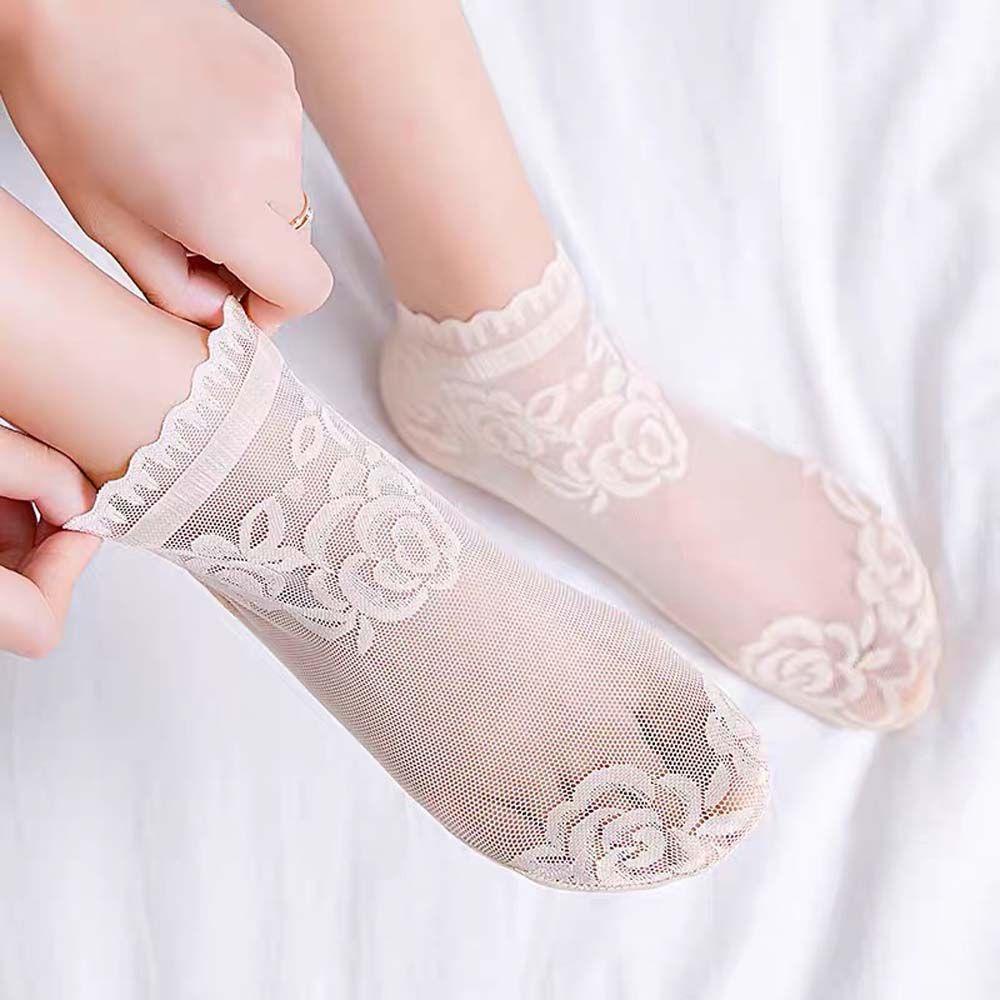 Vớ Ren Hoa Rỗng Mỏng Thời Trang Mùa Hè Cho Nữ