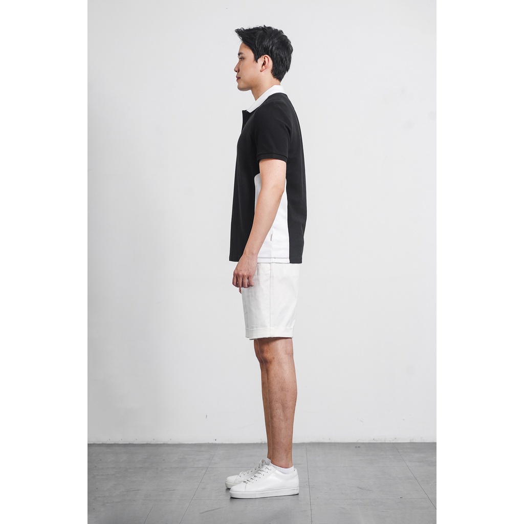Áo Polo tay ngắn, phối cổ. Fitted form - Routine 10S21POL031