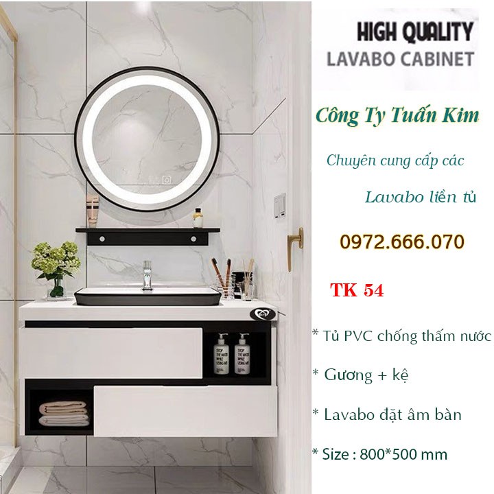 Bộ lavabo liền tủ TK54