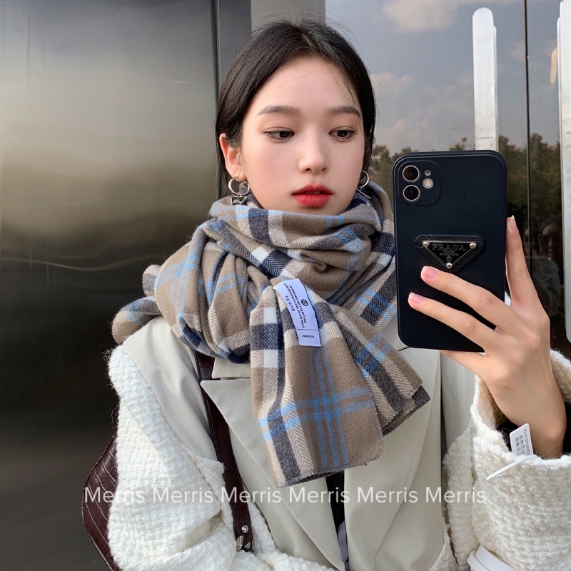[HÀNG CÓ SẴN] KL15 - Khăn len quàng cổ kẻ sọc unisex nam nữ phong cách Hàn Quốc