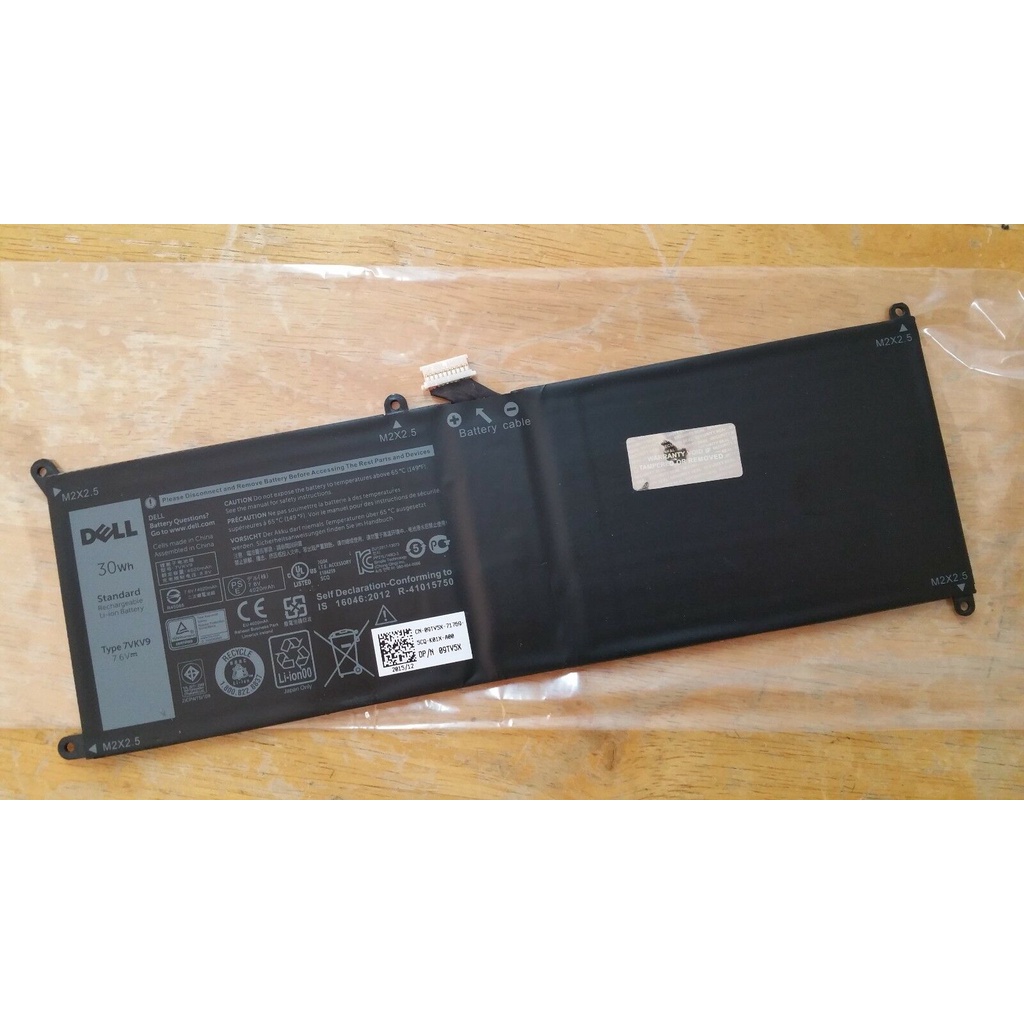 (BATTERY) PIN LAPTOP DELL XPS 9250 7VKV9 (ZIN) (2 CELL) dùng cho XPS 12 9250, Latitude 12 7275