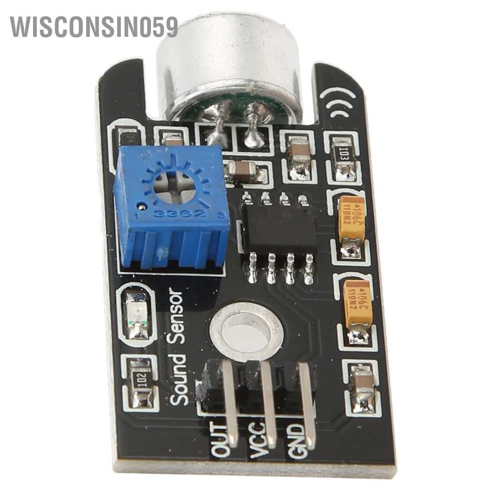 Wisconsin059 Bán buôn bán sẵn  Cảm biến micrô Mô-đun âm thanh Phát hiện giọng nói 5V Độ nhạy cao có thể điều chỉnh Đạt được đầu ra tương tự  Giao hàng nhanh chóng