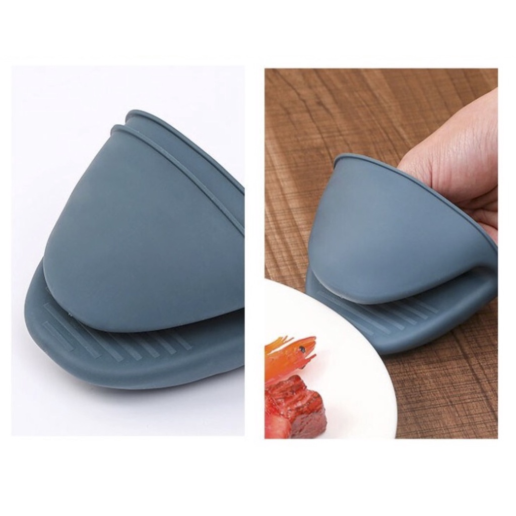Set 4 Dụng Cụ Gắp Bát Đĩa Chống Nóng Găng Tay Bắc Nồi Bằng Silicon Tiện Dụng Hàn Quốc