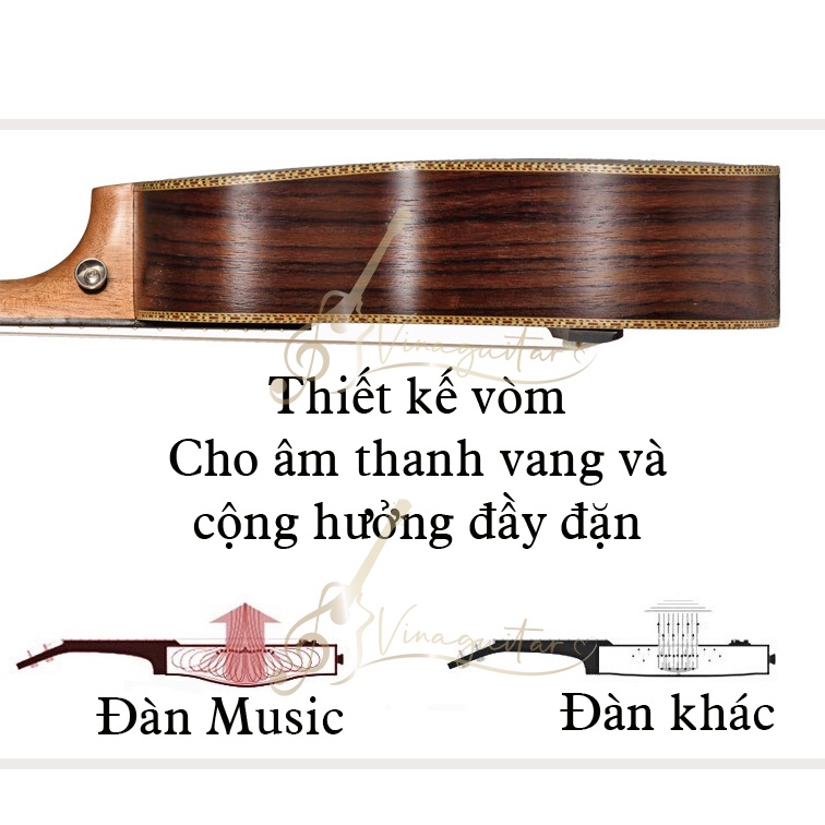 Đàn ukulele Concert Tenor 23inch Music 26inch UK - 236 (Tặng kèm Full 9 Món Phụ Kiện) - Vinaguitar phân phối chính hãng
