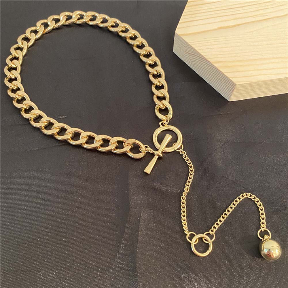 Vòng cổ hợp kim khóa OT thiết kế đơn giản cá tính cho nữ