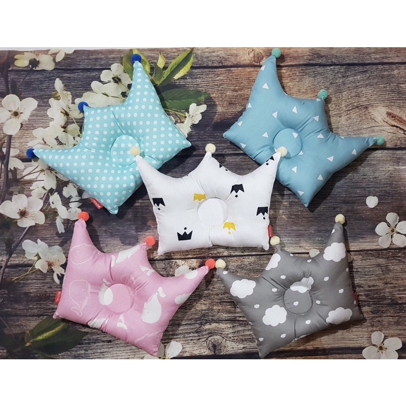 Gối Lõm Hình Vương Miện Chống Bẹt Đầu Cho Bé (30x25cm)