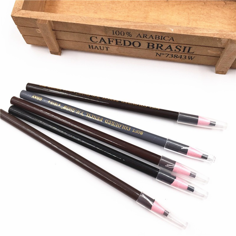 1818 line drawing eyebrow pencil light coffee color dark coffee color black coffee Gray cut-free eyebrow pencil 2 yuan s