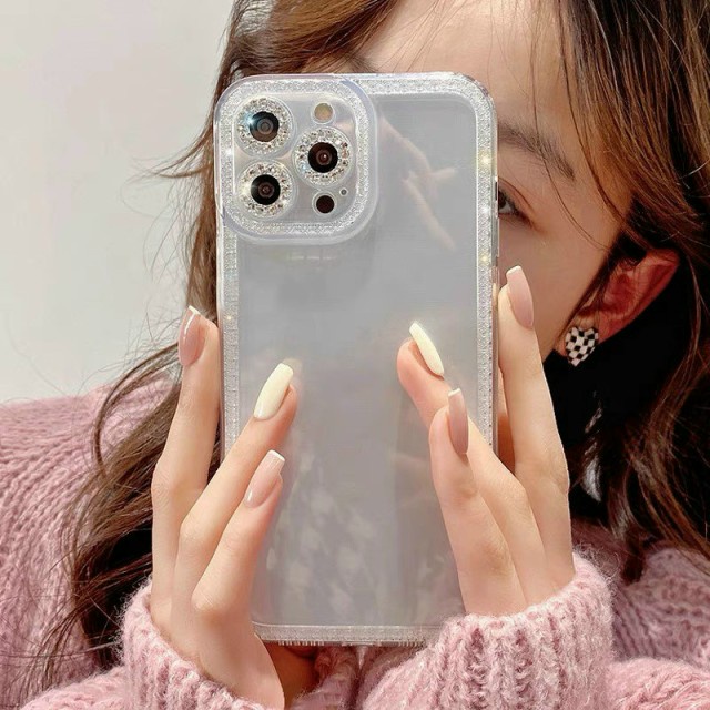 Ốp lưng viền vuông Iphone dẻo viền kim cương bảo vệ camera 6/6s/7/8/Plus/X/Xr/Xs/Max/11/12/13/14/Pro/Max/Plus/Promax/Prm
