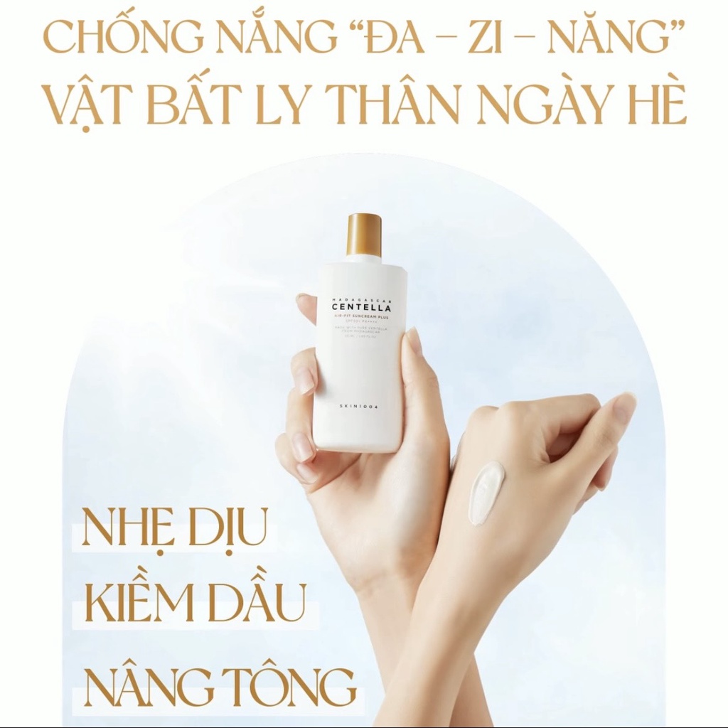 Kem chống nắng Skin1004 cho da nhạy cảm Madagascar Centella Air-Fit Suncream Plus SPF50+ PA+++ 50ml