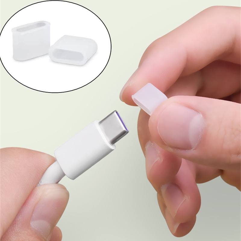 Vỏ Bọc Trong Suốt Chống Bụi Cho Dây Cáp Sạc Type C / Type-C