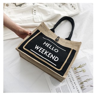 Túi cói xách tay HELLO WEEKEND