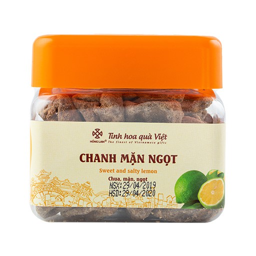 Ô Mai (Xí Muội) Chanh Mặn Ngọt Hồng Lam - Vị Chua Mặn Ngọt - Hộp (200g, 300g)