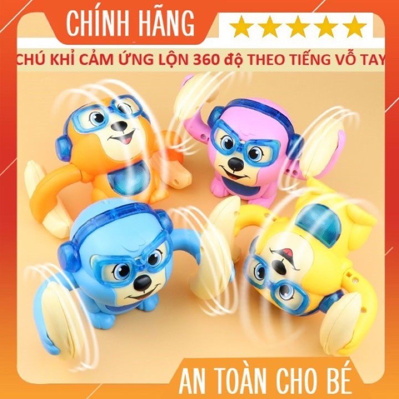 ĐỒ CHƠI KHỈ CẢM ỨNG NHÀO LỘN 360• phát nhạc