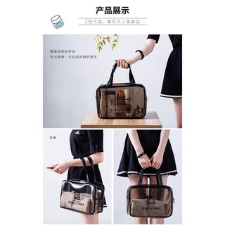 SET 3 Túi nhựa trong đựng đồ mỹ phẩm