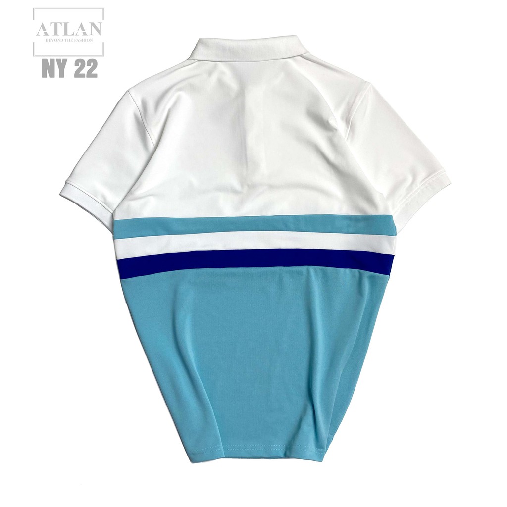 Thời Trang Nam 💖 𝘍𝘳𝘦𝘦𝘴𝘩𝘪𝘱 💖 Áo Polo Trắng Phối Xanh Thiên Thanh Sọc Xanh Đậm - NY22 | BigBuy360 - bigbuy360.vn