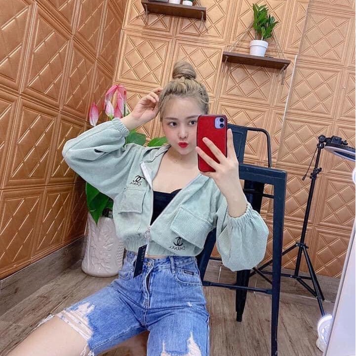 Áo Khoác Bomber Nhung Thêu Chữ HOAITHU654 | BigBuy360 - bigbuy360.vn