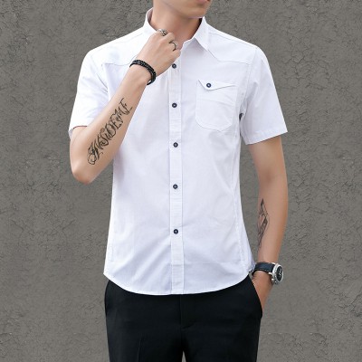 Áo Sơ Mi Nam Mới!! Áo Sơ Mi Oxford Ngắn Tay Thời Trang Cá Tính Cho Nam