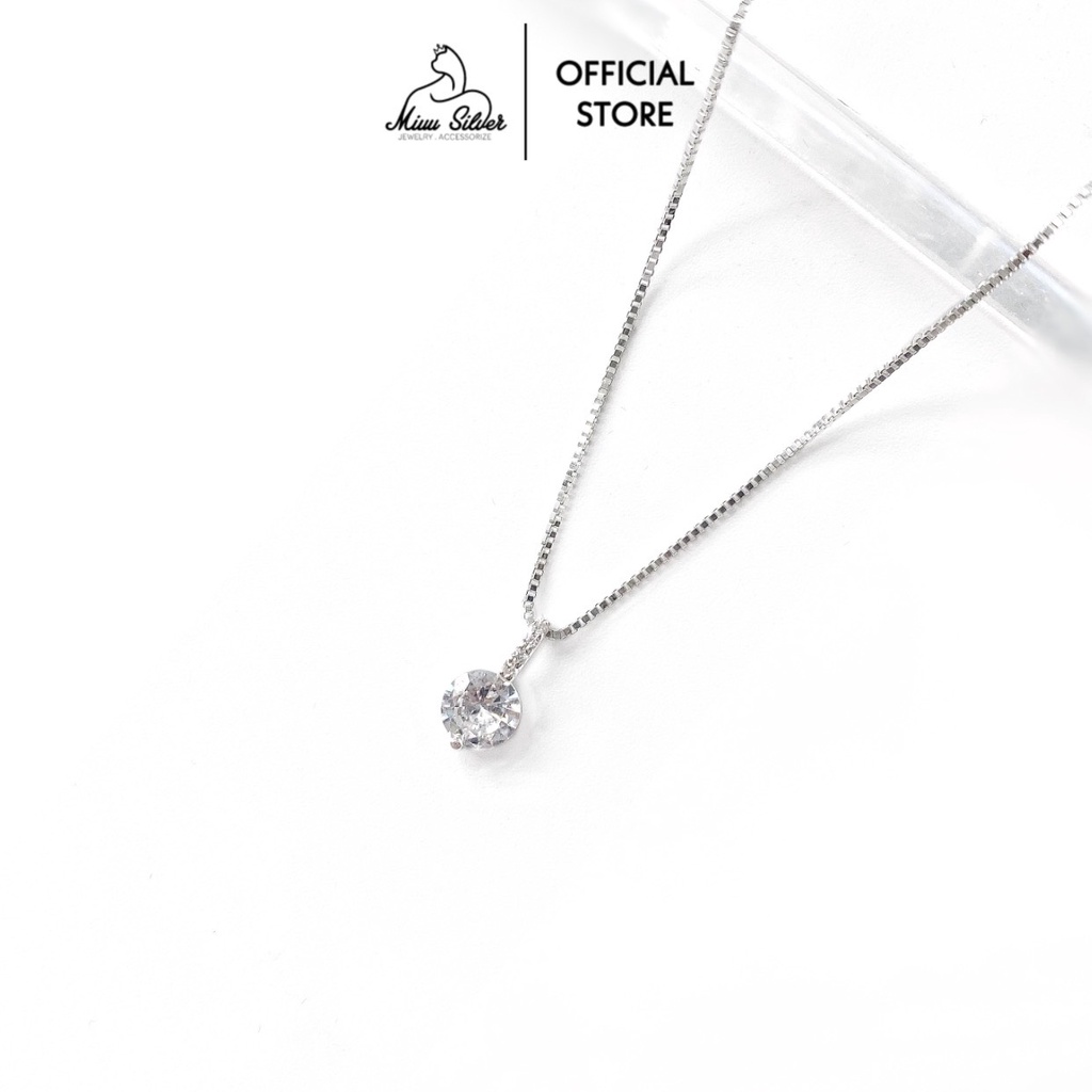 Dây chuyền bạc nữ Miuu Silver đính đá Oris Necklace