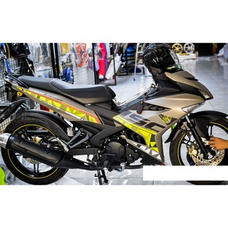 Tem trùm exciter 150 đen xám, độ team trùm decal xe máy ex dán đời 2015-2020