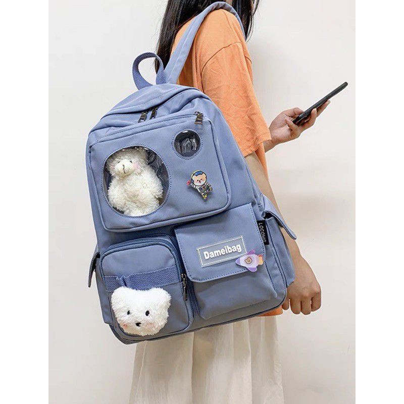 Balo ulzzang thời trang nam nữ đi học đi chơi dễ thương cute chống nước MIRIKA BL621