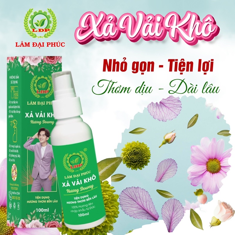 Xả Vải Khô, COMBO 4 HƯƠNG GIÁ RẺ - Nước Xả Vải Khô Lâm Đại Phúc +  Xịt Thơm Quần Áo Lưu Hương 3-5 ngày