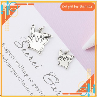 Charm bạc Pikachu treo - Charm treo hình Pikachu