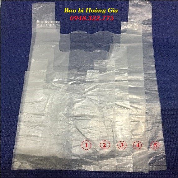 1kg Túi 2 quai hàng chợ - Túi trắng siêu thị