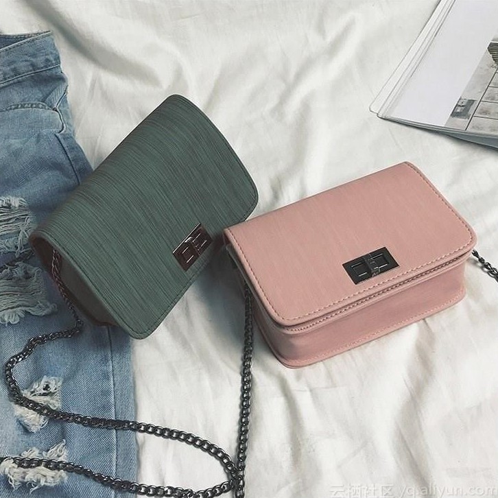Túi đeo chéo mini nữ dây xích thời trang Hàn Quốc, hàng Quảng Châu xịn chất da lì xước đeo vai xách nữ hàng đẹp SBSX