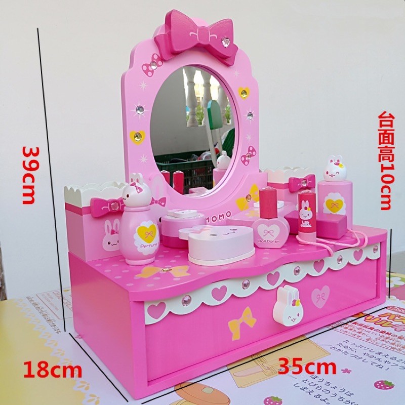 Bàn trang điểm thỏ hồng Mother Garden -  Đồ chơi gỗ
